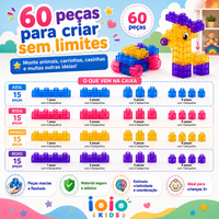 Blocos De Montar Gummy Mágico Silicone